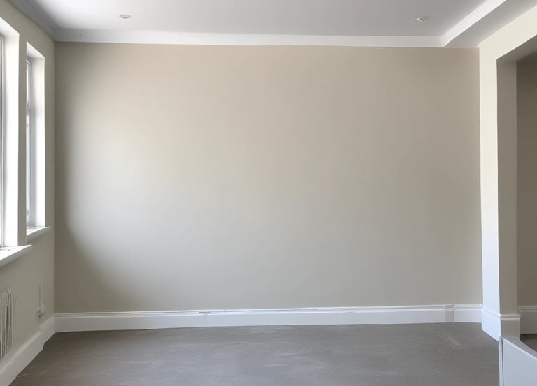 A professional painter applying fresh paint to a residential home.
