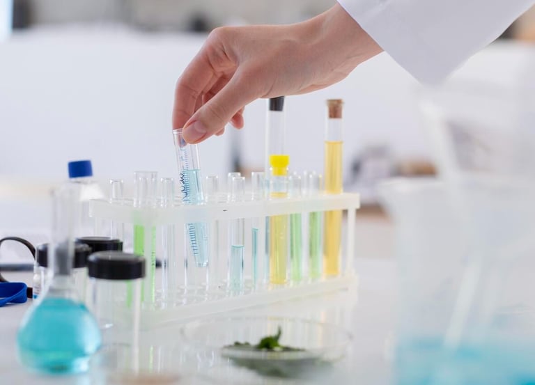 Product testing in a lab with scientific equipment Saudi Food Registration
