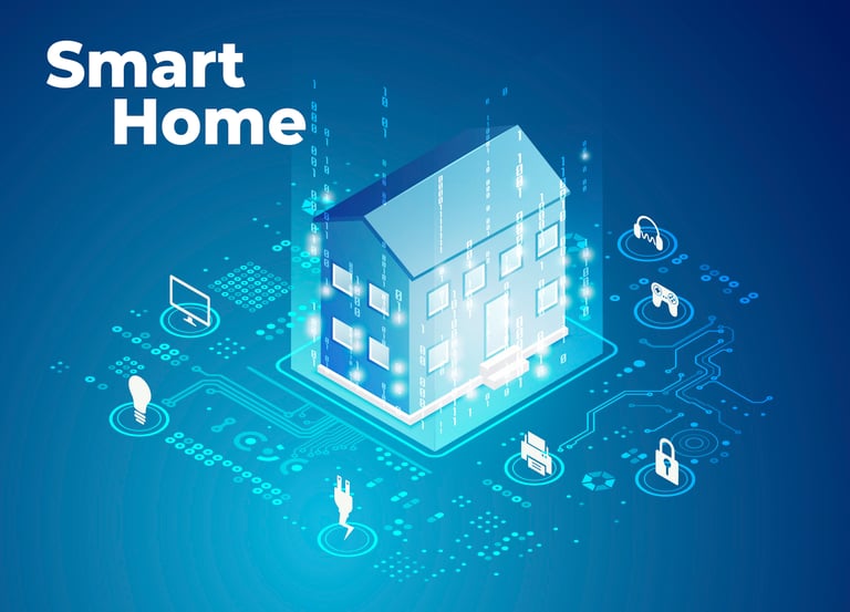 a smart home with smart home technology