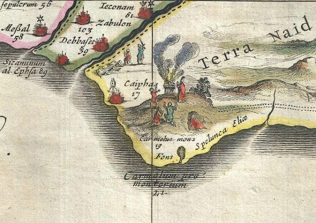  Kάρμηλος (Carmelum montorium), χάρτης του 1662