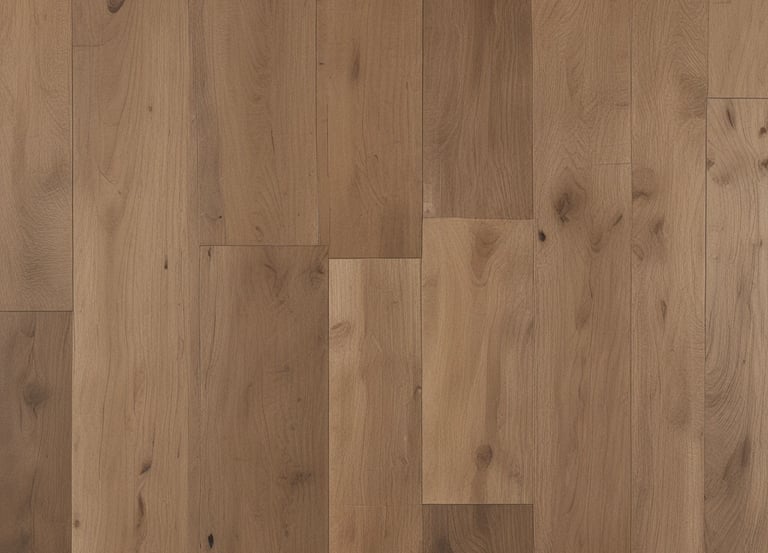 A display of flooring samples is presented on black boards, showcasing a variety of tile and stone options. The samples are organized in straight lines and include different textures and colors such as beige, white, and brown. The foreground focuses on these samples under the company brand Shaw Floors, while a blurred background suggests more displays in a showroom setting.