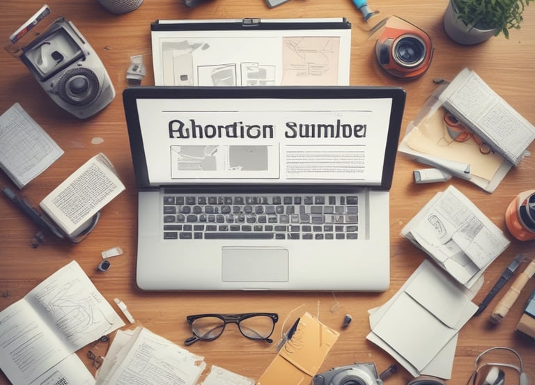 A team collaborating around a laptop with digital marketing charts on screen.