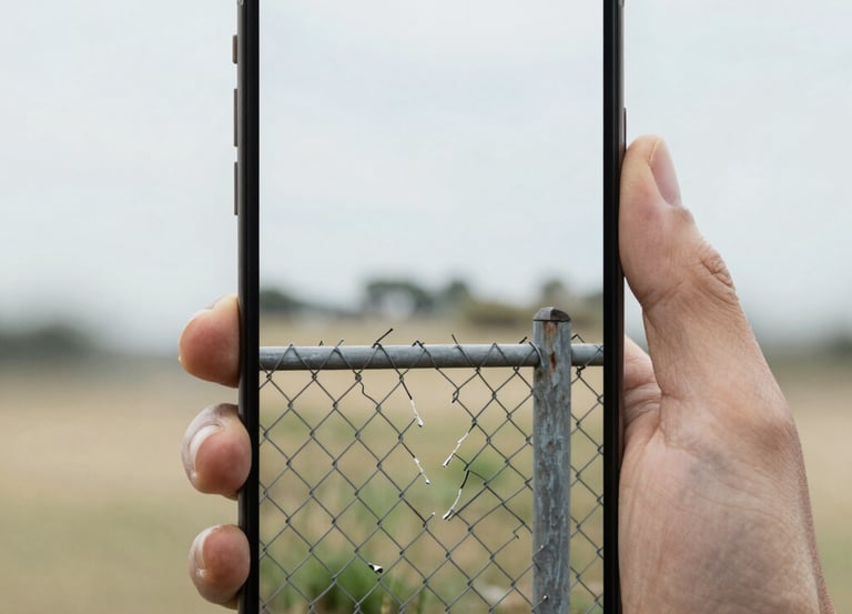 A person taking a clear photo of a damaged item with a smartphone for a quick estimate.