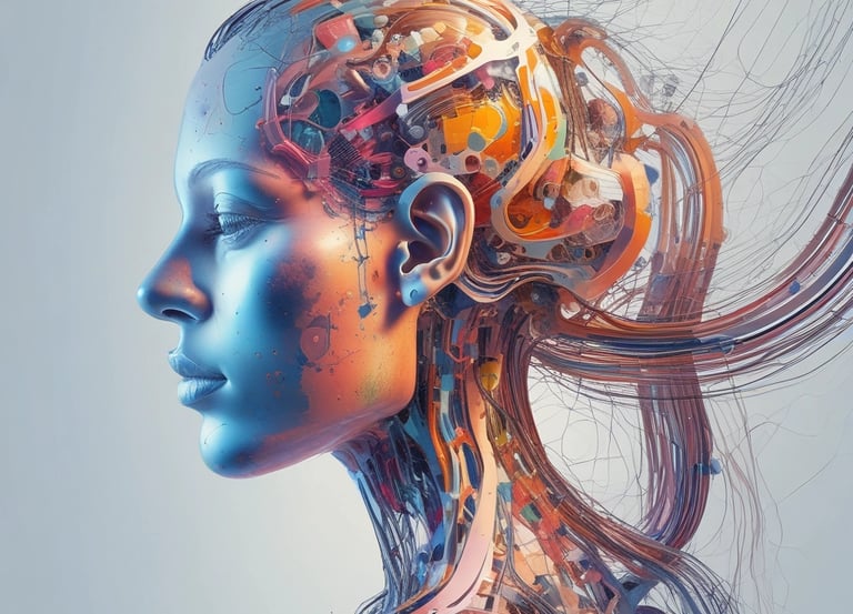 A serene landscape featuring a diverse group of people engaged in a workshop outdoors.