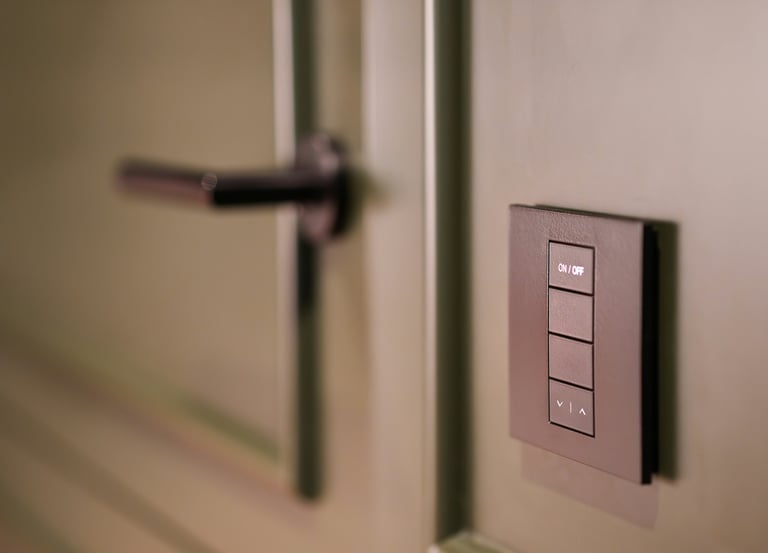 a switcher switcher on a wall in a room
