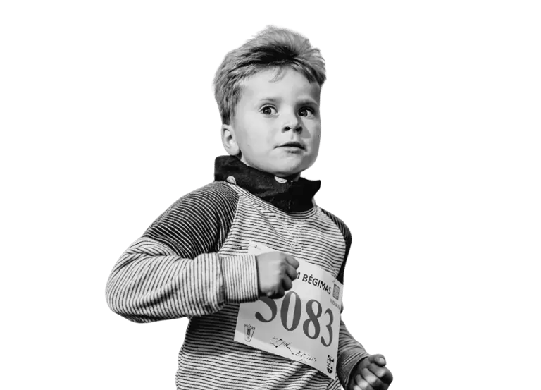 Tarptautinio Nidos Pusės Maratono 500m vaikų bėgimo dalyvis