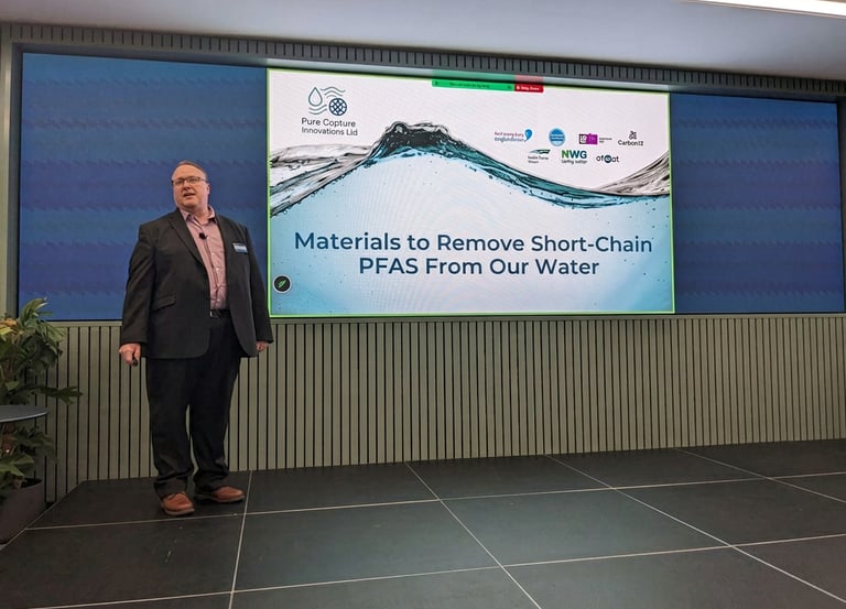 Mark Wild CEO announcing the start of Pure Captures pre-seed raise at the Carbon 13 showcase event