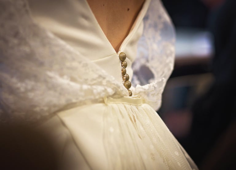 detail robe de mariée dentelle