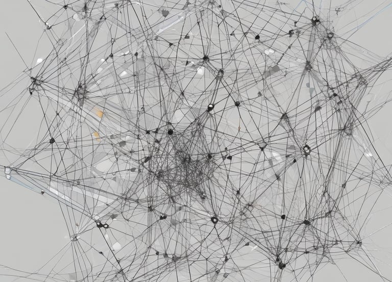 A minimalist illustration showing three columns with icons representing business challenges on a soft ivory background.