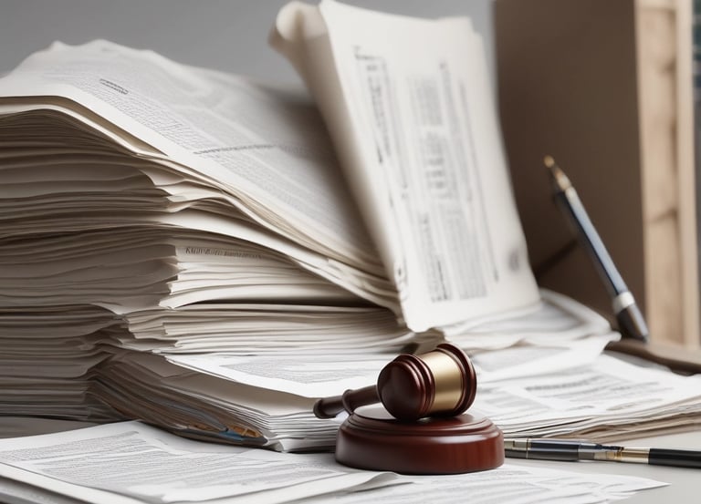 A confident real estate agent discussing documents with clients in a modern office.