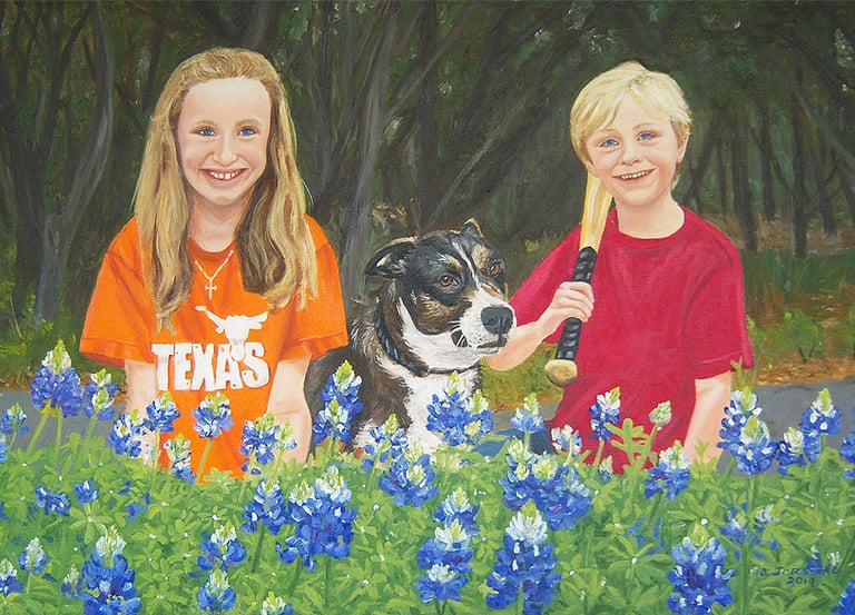 child children portrait art artist painting commission hire artist diane jorstad