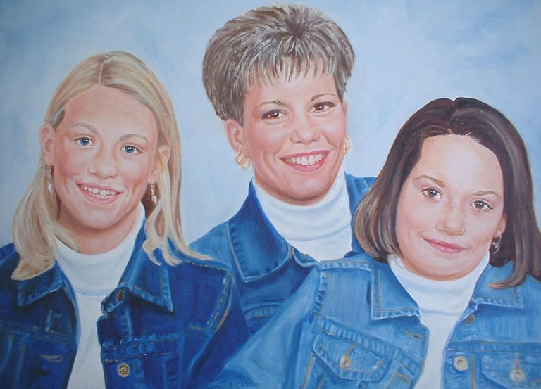 adult male female children portrait art artist painting commission hire artist diane jorstad