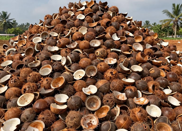 Close-up of bio-enzyme bottles and industrial degreaser containers arranged on a wooden table.