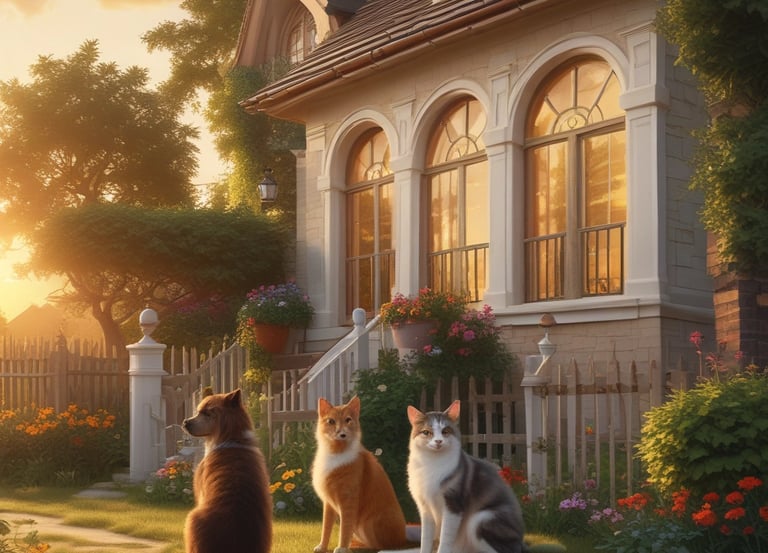 A caring professional gently assisting a pet owner during a vet visit.