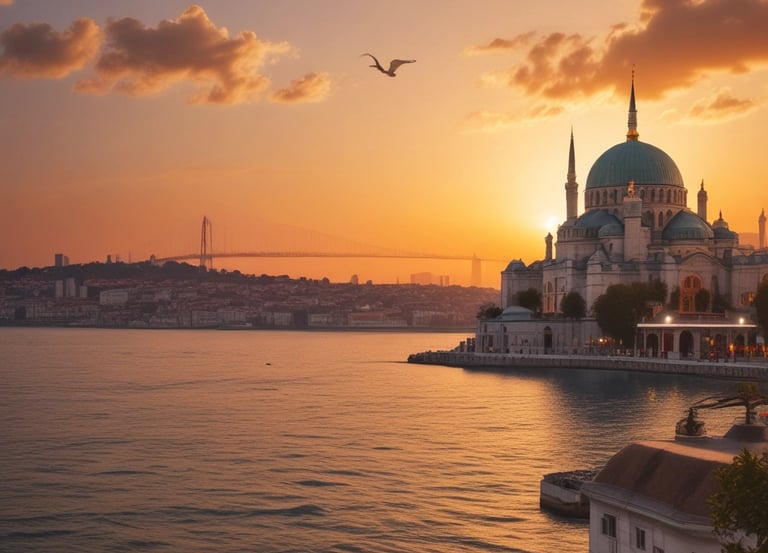 Modern white background with four sleek icons representing price, expertise, packages, and tourism.