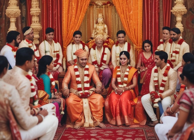 A joyful Indian couple smiling together in a sunlit park, symbolizing new beginnings.