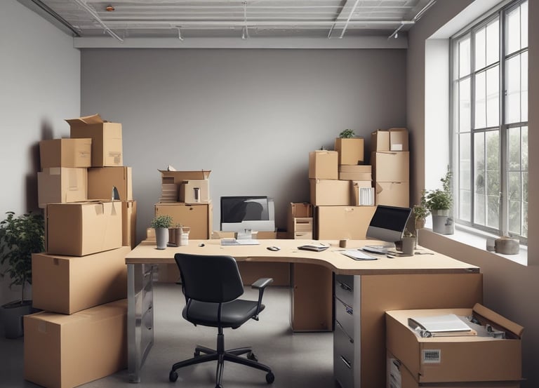 Professional movers carefully loading a truck with packed household items.