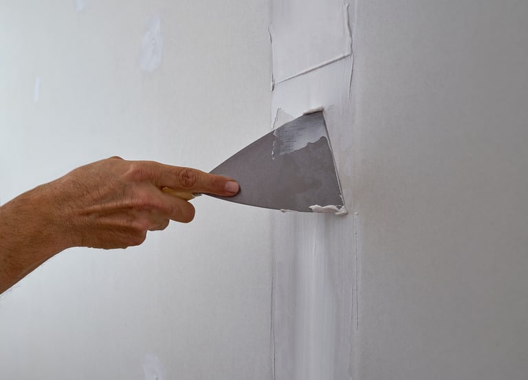 Wall preparation before interior painting