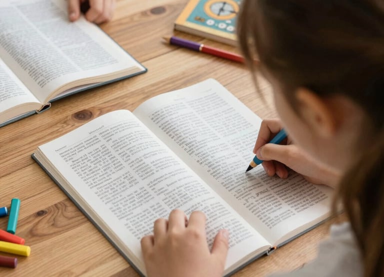 A lively workshop scene with people engaged in creative writing and storytelling activities.