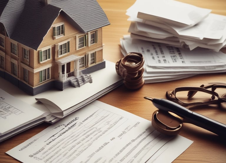 Modern real estate office with a welcoming atmosphere and digital screens showing property listings.