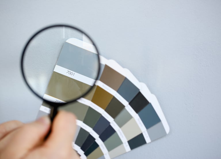 Paint colour samples