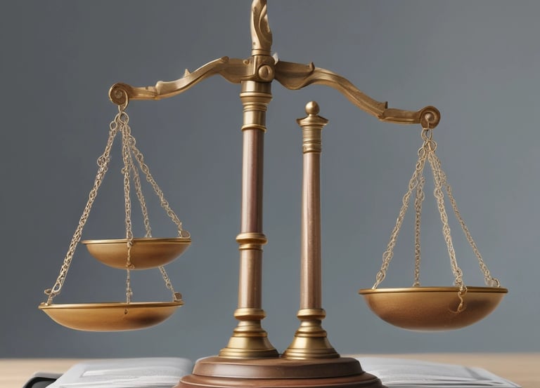 A thoughtful lawyer discussing inheritance plans with a middle-aged couple in a cozy office.