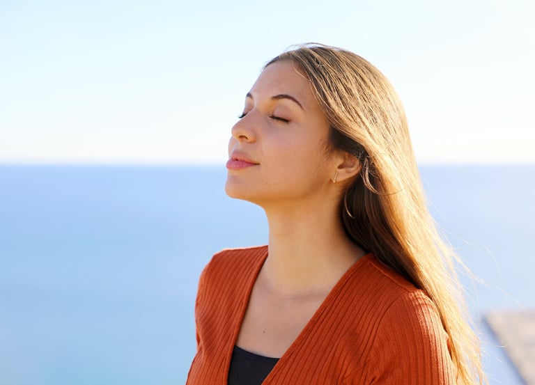 Calm breathing through the Buteyko breathing method