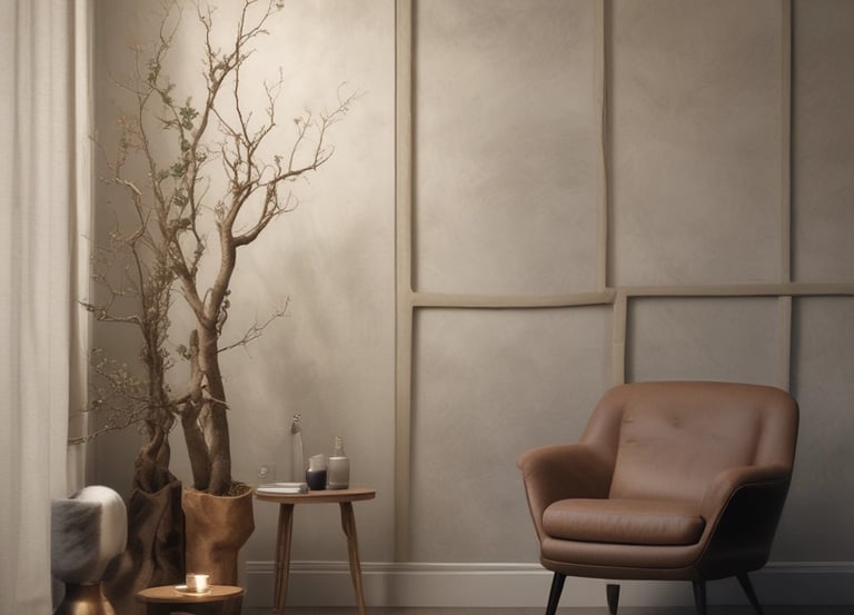 A serene workspace with minimalist design elements reflecting calm and harmony.