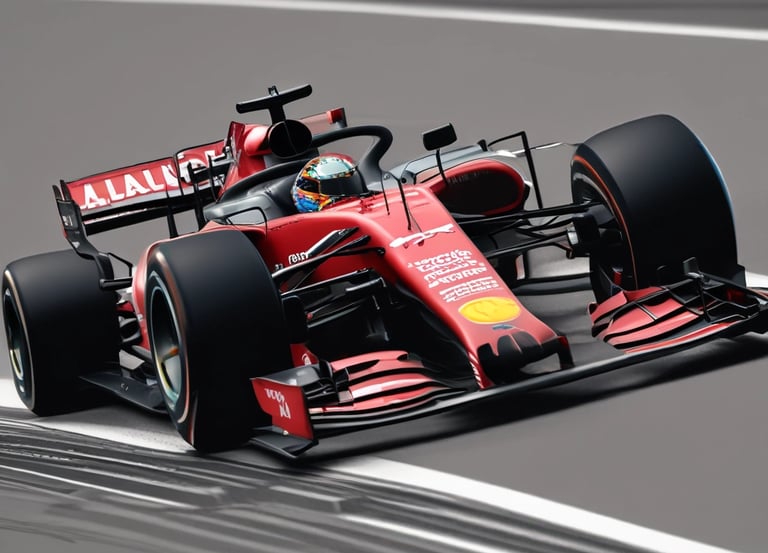 High-definition image of a sleek blue sports car engine with technological accents.