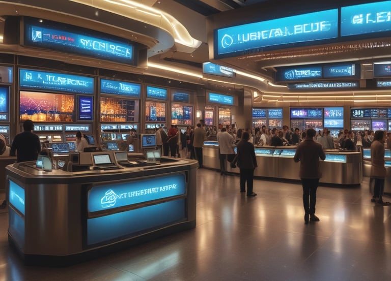 A sleek, modern office space with elegant decor reflecting luxury and professionalism.