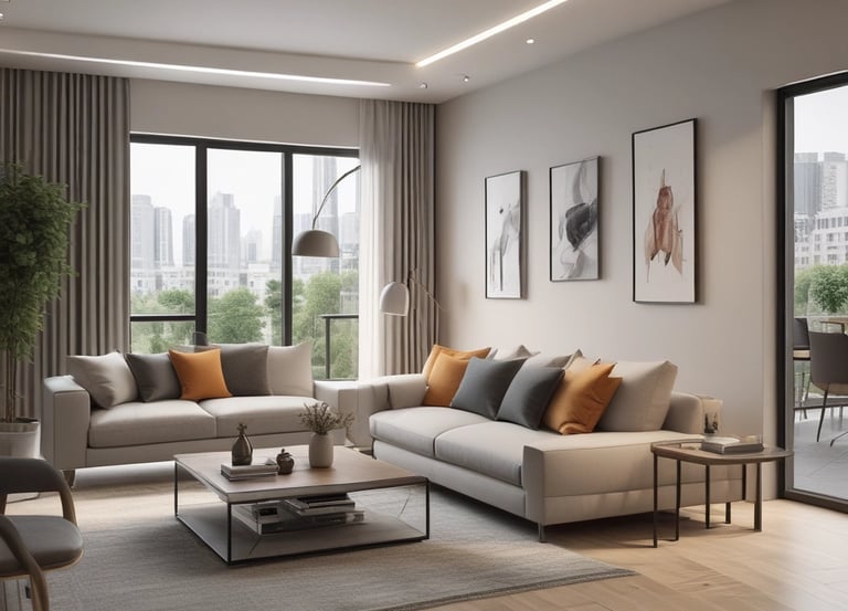 A professional concierge coordinating cleaning and maintenance tasks in a modern rental property.