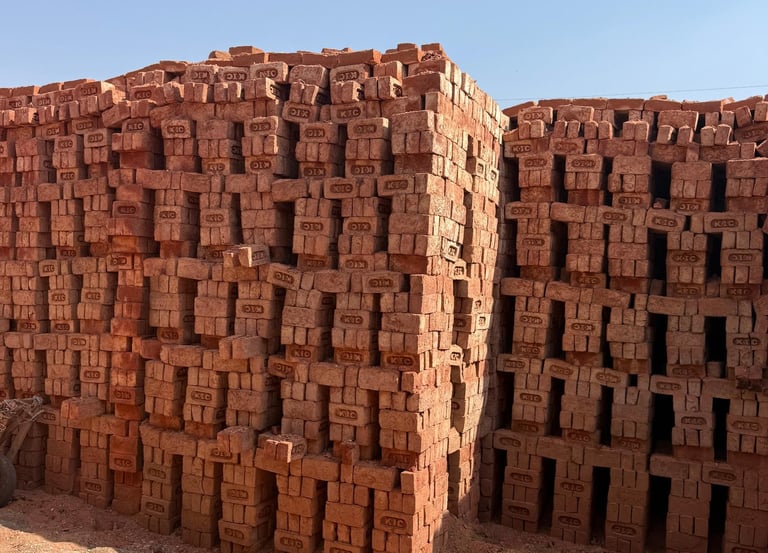 Ready Red Bricks Stock