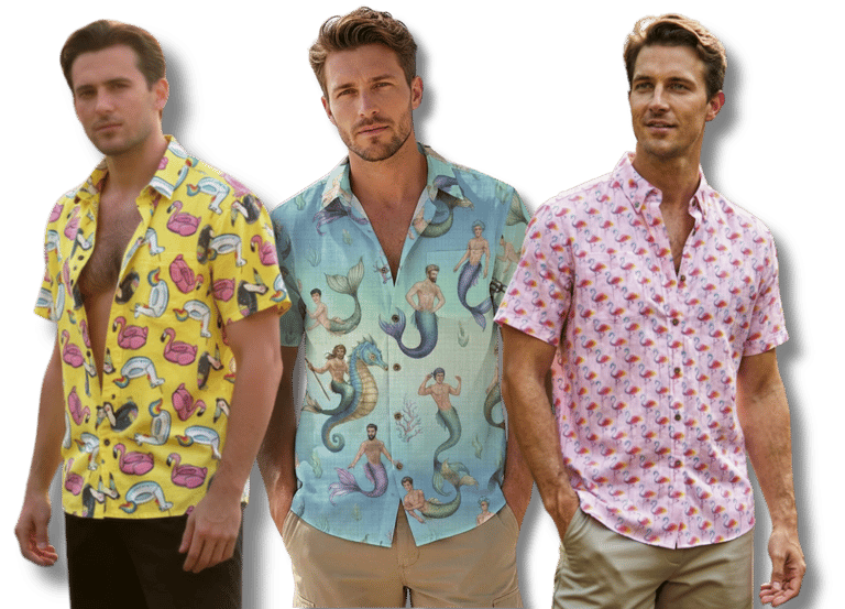 LGBT short sleeve shirts with fun prints