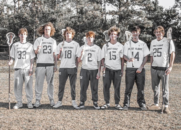 First Flight lacrosse seniors, 2024.