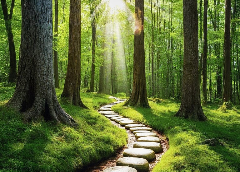 bosque hermoso como árboles