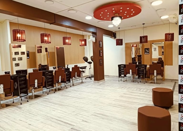 Premium salon interior Salon Perimeter VV Puram