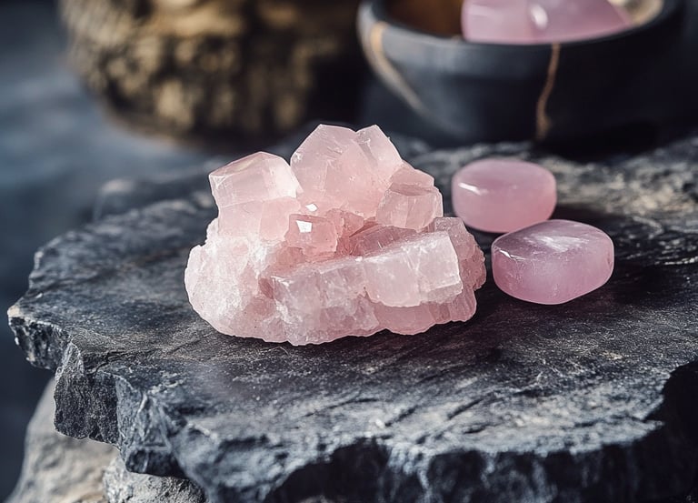 Quartz rose brute