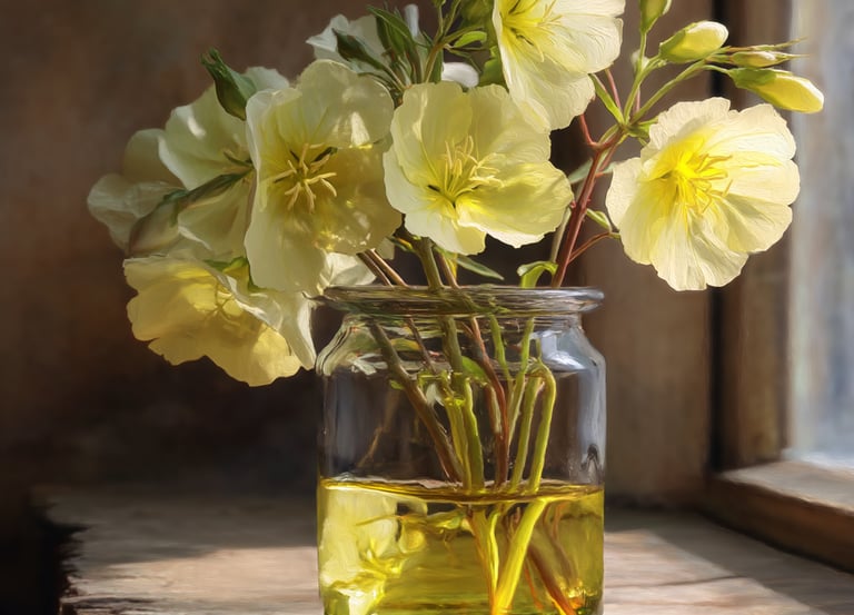 Fleurs d'onagre dans huile