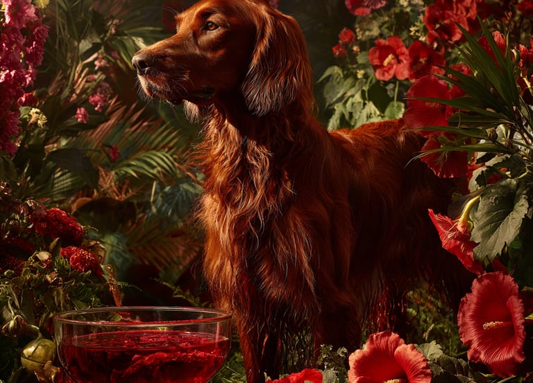 colorant rouge et setter