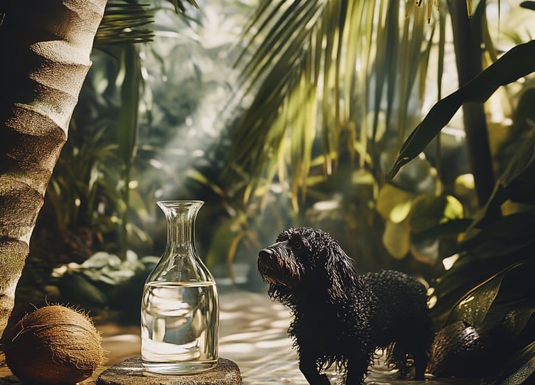 Chien d'eau et lauryl glycoside