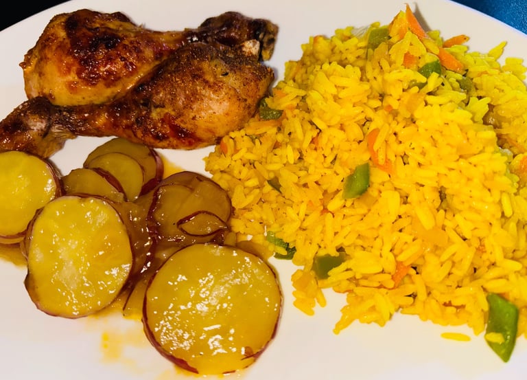 Homemade meals - Boere kos - Baked Chicken and Rice - Pretoria homemade meals - sweet potato - food