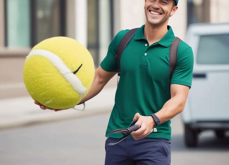 A tennis racket being strung with professional equipment.