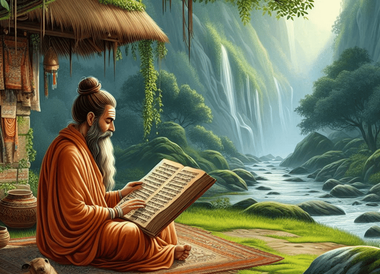 a man sitting on a rug with a book