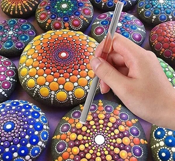 mandala sur galet