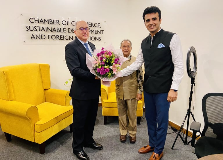 Ambassador of El Salvador at Chamber India secretariat, New Delhi