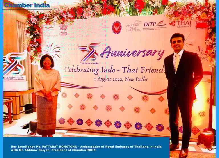 President of Chamber India at the 75th Year of India-Thailand Diplomatic Relationship