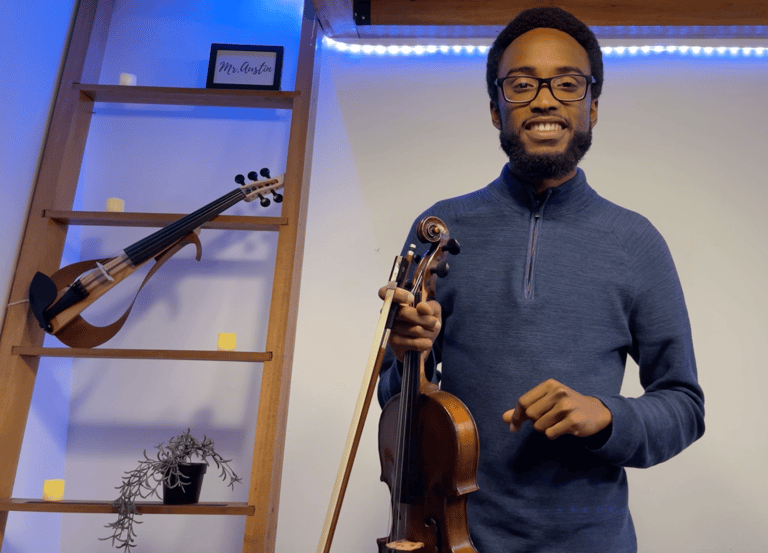 Austin Charles-Marcel, Violin Teacher in Studio