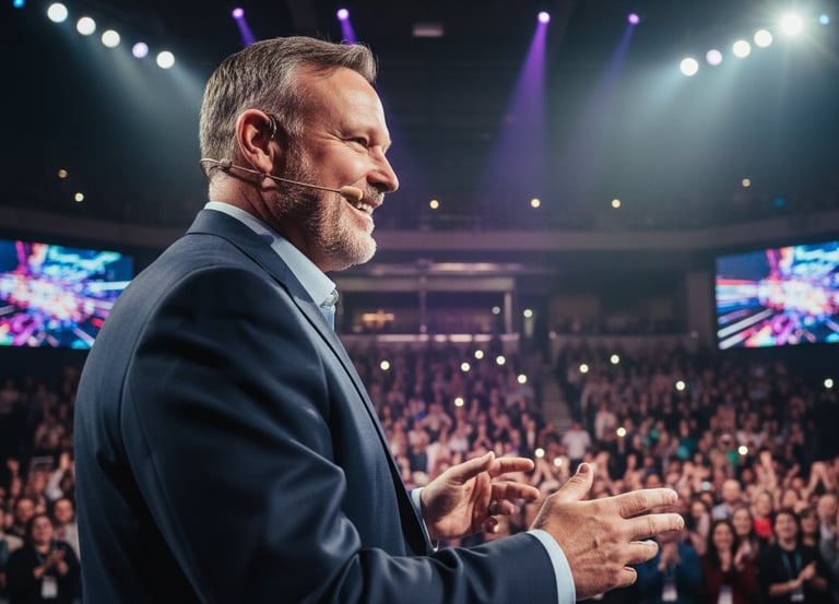 gary k speaking at an event