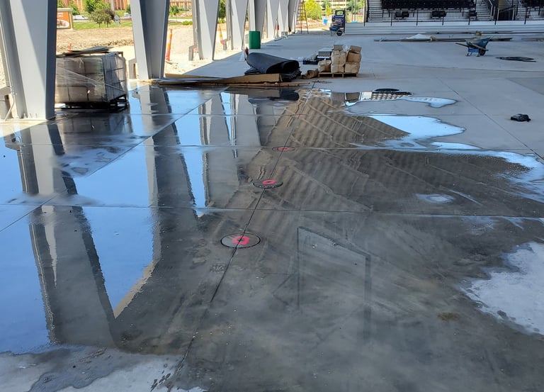 Core Drilling For Fence Post at St. Louis Blues Facility. 