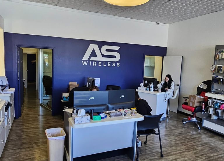 AS Wireless in Hicksville New York Front Desk